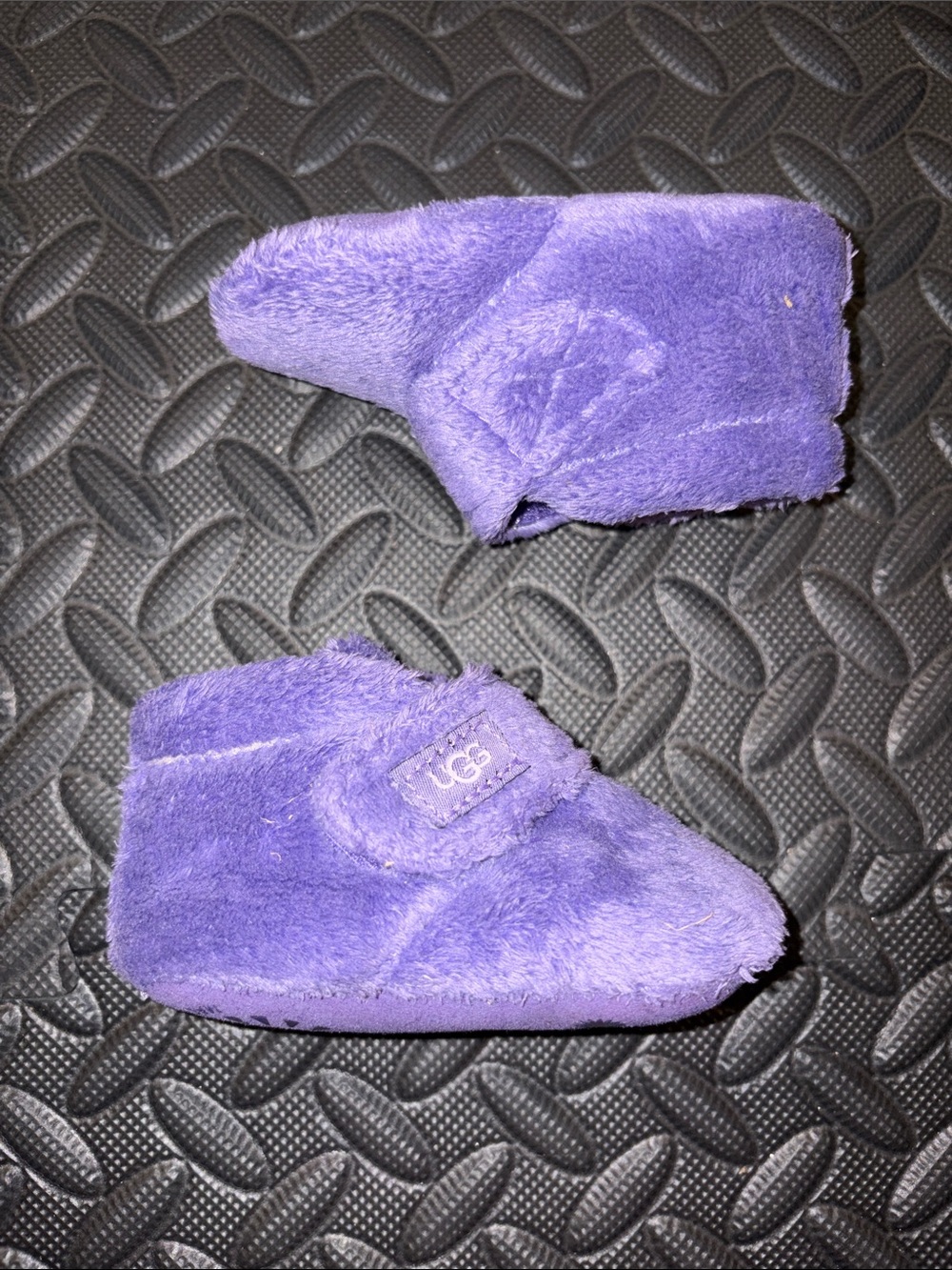 UGG Purple Plush infant Footies slippers